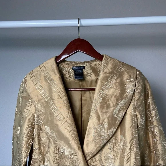 Pamela Dennis Silk Embroidered Blazer